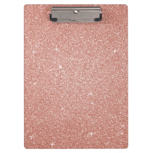 Roos Gold - Blush Pink Glitter and Sparkle Klembord (Voorkant)