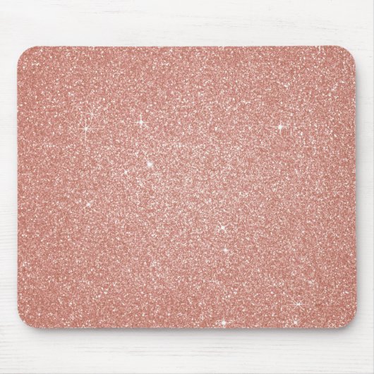 Roos Gold - Blush Pink Glitter and Sparkle Muismat (Voorkant)