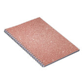 Roos Gold - Blush Pink Glitter and Sparkle Notitieboek (Rechterzijde)