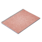 Roos Gold - Blush Pink Glitter and Sparkle Notitieboek (Linkerzijde)