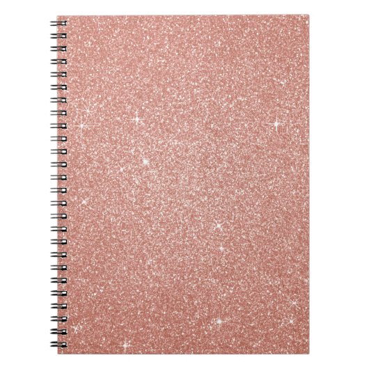 Roos Gold - Blush Pink Glitter and Sparkle Notitieboek (Voorkant)