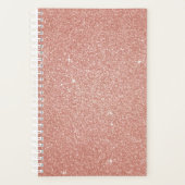 Roos Gold - Blush Pink Glitter and Sparkle Planner (Voorkant)
