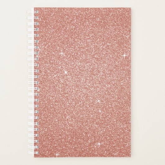 Roos Gold - Blush Pink Glitter and Sparkle Planner (Voorkant)