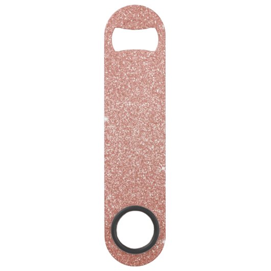 Roos Gold - Blush Pink Glitter and Sparkle Speed Flessenopener (Achterkant)