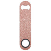 Roos Gold - Blush Pink Glitter and Sparkle Speed Flessenopener (Voorkant)