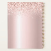 Roos Gold Blush Pink Glitter Lash Extensions Planner (Achterkant)