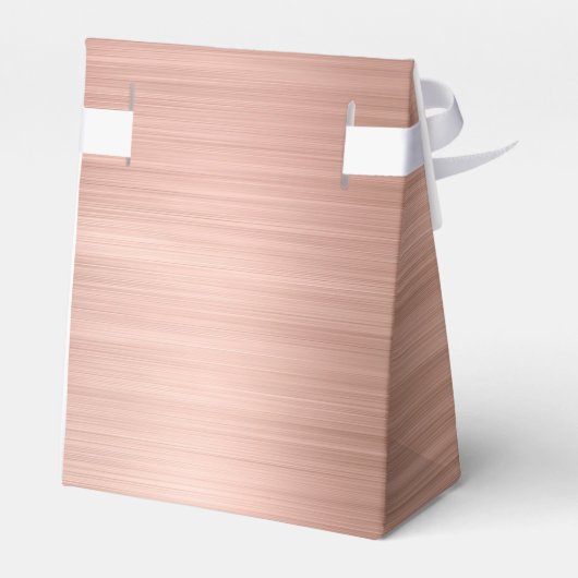 Roos Gold - Blush Pink Glitter Metal Monogram Naam Bedankdoosjes (Achterkant)