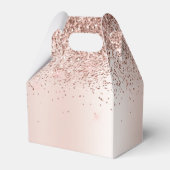 Roos Gold - Blush Pink Glitter Metal Monogram Naam Bedankdoosjes (Achterkant)