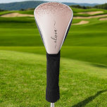 Roos Gold - Blush Pink Glitter Metal Monogram Naam Golfheadcover<br><div class="desc">Roos Gold - Blush Pink Faux Folie Metallic Sparkle Glitter Brushed Metal Monogram Name Golf Driver Hoesje. Dit maakt de perfecte liefhebbende 16 verjaardag,  bruiloft,  vrijgezellenfeest,  verjaardagsdag,  baby shower of vrijgezellenfeest voor iemand die van luxe glam en stijl houdt.</div>