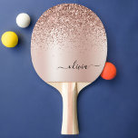 Roos Gold - Blush Pink Glitter Metal Monogram Naam Tafeltennisbatje<br><div class="desc">Roos Gold - Blush Pink Pink Pingpong Paddle Folie Metallic Sparkle Glitter Brushed Metal Monogram Name Ping Ping Ping Ping Pong Paddle. Dit maakt de perfecte liefhebbende 16 verjaardag,  bruiloft,  vrijgezellenfeest,  verjaardagsdag,  baby shower of vrijgezellenfeest voor iemand die van luxe glam en stijl houdt.</div>