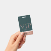 ROOS GOLD BLUSH PINK GREEN VIP EVENT ACCESS PASS BADGE (Handheld)