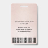 ROOS GOLD BLUSH PINK GREEN VIP EVENT ACCESS PASS BADGE (Achterkant)