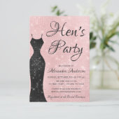 Roos Gold - Blush Pink Hen's Party Kaart (Staand voorkant)