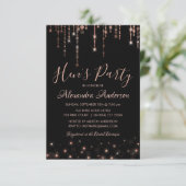 Roos Gold - Blush Pink Hen's Party Kaart (Staand voorkant)