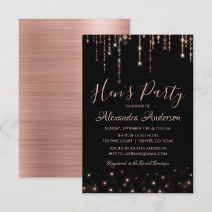 Roos Gold - Blush Pink Hen's Party Kaart