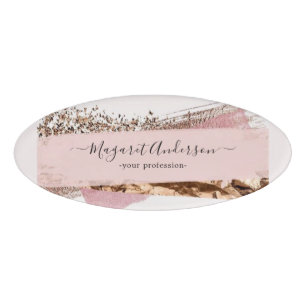 Roos Gold Blush Pink Label Vrouw Personeel  Naambadge