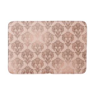 Roos Gold Blush Pink Modern Glam Damask Badmat