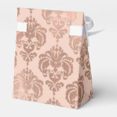Roos Gold Blush Pink Modern Glam Damask Bedankdoosjes (Achterkant)