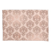 Roos Gold Blush Pink Modern Glam Damask Kussensloop (Voorkant)