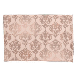 Roos Gold Blush Pink Modern Glam Damask Kussensloop