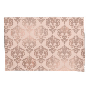 Roos Gold Blush Pink Modern Glam Damask Kussensloop