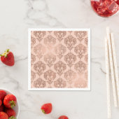 Roos Gold Blush Pink Modern Glam Damask Servet (Insitu)