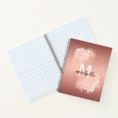 Roos Gold Blush Pink Monogram Notitieboek (Binnen)