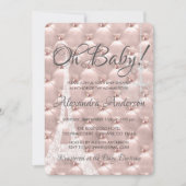 Roos Gold Blush Pink Paris Oh Baby shower Kaart (Voorkant)