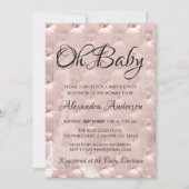 Roos Gold Blush Pink Paris Oh Baby shower Kaart (Voorkant)