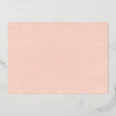 Roos Gold Blush Pink Quinceanera Princess Foto Folie Uitnodiging (Achterkant)