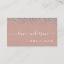 Roos Gold Blush Pink Silver Glitter Hair Makeup