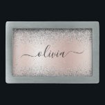 Roos Gold - Blush Pink Silver Glitter Monogram Gesp<br><div class="desc">Roos Gold - Blush roze en Silver Faux Folie Metallic Sparkle Glitter Brushed Metal Monogram Name Belt Buckle. Dit maakt het perfecte afstuderen, zoete 16 16, 18, 21, 30, 40, 50, 60, 70, 80, 90, 100 jaar, bruiloft, vrijgezellenfeest, verjaardagsfeest, baby shower of bachelorette cadeau voor iemand die van glam luxe...</div>