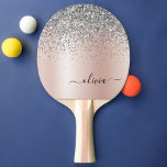 Roos Gold - Blush Pink Silver Glitter Monogram Tafeltennisbatje<br><div class="desc">Voeg wat glinstering en sophisticatie toe aan je spel met de Roos Gold - Blush Pink Silver Glitter Monogram Ping Pong Paddle. Met een prachtig rozen gouden en blush roze ontwerp met een vleugje zilveren glitter, is deze paddle ideaal voor diegenen die elegantie en plezier willen combineren. Het gepersonaliseerde monogram...</div>