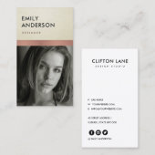 ROOS GOLD BLUSH PINK SILVER PERSONAL PHOTO INSERT VISITEKAARTJE (Voorkant / Achterkant)