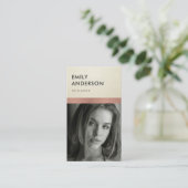 ROOS GOLD BLUSH PINK SILVER PERSONAL PHOTO INSERT VISITEKAARTJE (Staand voorkant)