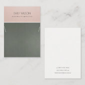 ROOS GOLD BLUSH PINK STEEL GRAY KETTING DISPLAY VISITEKAARTJE (Voorkant / Achterkant)