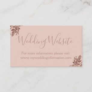 Roos Gold - Blush Pink Wedding Website Kaart Invoe