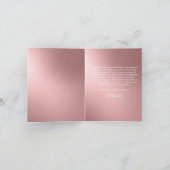 Roos Gold Blush Pink White 100e verjaardag Bedankkaart (Binnen)