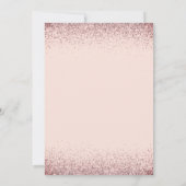 Roos Gold Blush Quinceañera Gold Tiara Glitter Kaart (Achterkant)