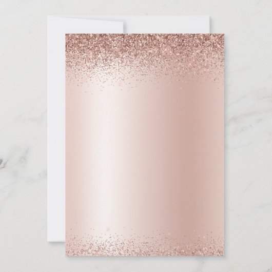 Roos Gold Blush roze 2023 Graduation Party Glitter Kaart (Achterkant)