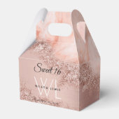 Roos Gold Blush Roze Agate Geode Glitter Sweet 16 Bedankdoosjes (Voorkant Zijde)