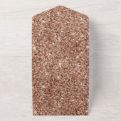 Roos Gold Blush Roze Confetti All In One Uitnodiging (Buitenkant)