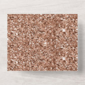 Roos Gold Blush Roze Confetti All In One Uitnodiging (Achterkant)