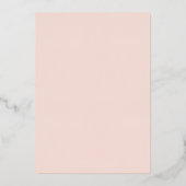 Roos Gold Blush Roze  Elegant Quinceanera Folie Uitnodiging (Achterkant)