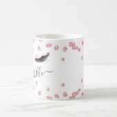 Roos Gold Blush Roze Eyelashes Glitter Confetti Koffiemok (Center)