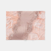 Roos Gold Blush roze geode glitter Fleece Deken (Voorkant (Horizontaal))