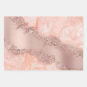 Roos Gold Blush roze geode glitter Inpakpapier Vel (Voorkant 2)