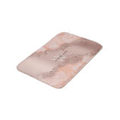 Roos Gold Blush Roze Geode Glitter Monogram Badmat (Gekanteld)