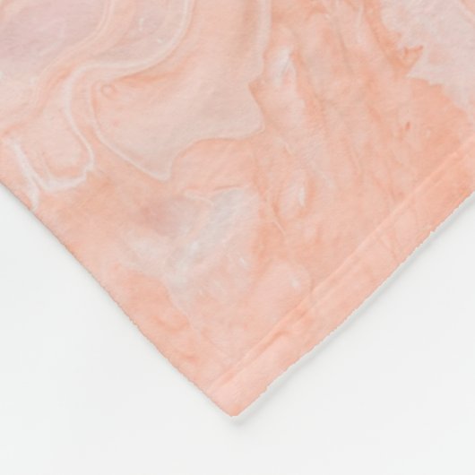 Roos Gold Blush Roze Geode Glitter Monogram Fleece Deken (Hoek)