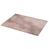 Roos Gold Blush roze geode glitter Snijplank (Hoek)